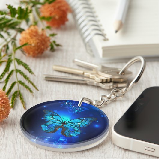 Porte-clés Morpho Butterfly in the Dark Background (Devant droit)