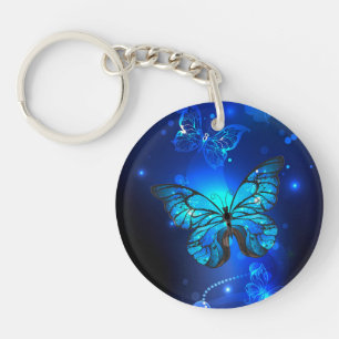 Porte-clés Morpho Butterfly in the Dark Background