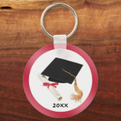 Porte-clés Mortier noir et Porte - clé du diplôme (Recto)