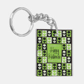 Porte-clés Mosaïque alien d'Halloween (Devant gauche)