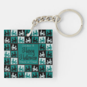 Porte-clés Mosaïque de maison hantée d'Halloween