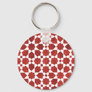 Porte-clés Mosaïque marocaine rouge ROSETTE