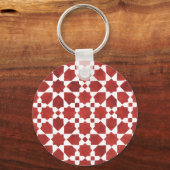 Porte-clés Mosaïque marocaine rouge ROSETTE (Recto)