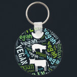 Porte-clés Mosaïque "Vegan" Word-Cloud avec vache, cochon & H<br><div class="desc">Ma vitrine, AbsoluteVegan, est à but non lucratif, avec pour seul but d'éduquer, d'informer et de diffuser le message végétalien abolitionniste. Il comprend une variété de mosaïques "vegan"- sur le thème "nuage de mots" dans un éventail de formes et de symboles (sphère, spirale, coeur, tortue, colombe, porc et plus) et...</div>