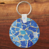 Porte-clés Mosaïques Gaudi avec touche huile (Recto)