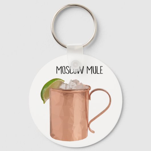 Porte-clés Moscou Mule Cuivre Mug basse Poly Conception géomé (Recto)