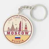Porte-clés Moscow Russia City Skyline Emblem (Dos)