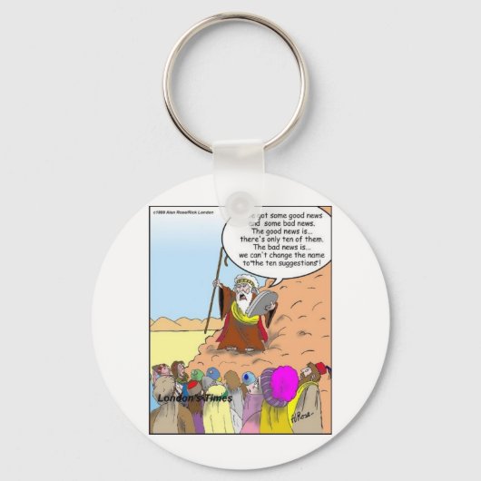 Porte-clés Moses & Les Dix Suggestions Drôle Cadeaux & Tee - (Recto)