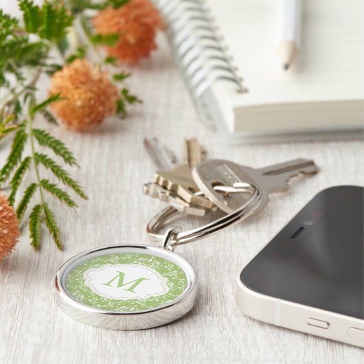 Porte-clés Moss Green Damask (Côté)