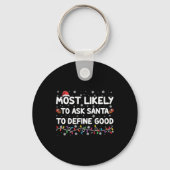 Porte-clés Most Likely To Ask Santa To Define Good Christmas  (Recto)
