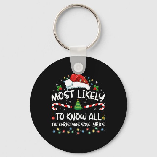 Porte-clés Most Likely To Christmas (Recto)