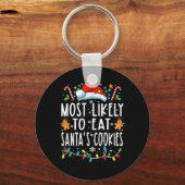 Porte-clés Most Likely To Eat Santas (Recto)