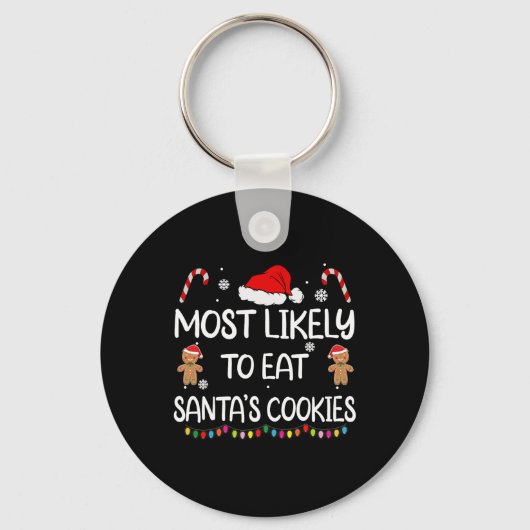Porte-clés Most Likely To Eat Santas (Recto)