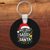 Porte-clés Most Likely To Get Sy With Santa Shirt Family Chri (Recto)