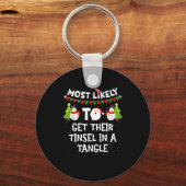 Porte-clés Most Likely To Get Their Tinsel In A Tangle Christ (Recto)