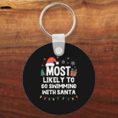 Porte-clés Most Likely To Go Swimming With Santa Christmas Sw (Recto)