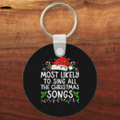 Porte-clés Most Likely To Sing All The Christmas Songs Matchi (Recto)