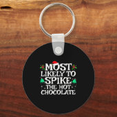 Porte-clés Most Likely To Ske The Hot Chocolate Funny Christm (Recto)