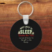 Porte-clés Most Likely To Sleep Under The Tree Cuz I'm A Gift (Recto)