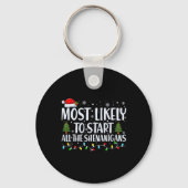 Porte-clés Most Likely To Start All The Shenanigans Christmas (Recto)