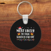 Porte-clés Most Likely To Talk Santas Ear Off Family Xmas T S (Recto)