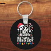 Porte-clés Most Likely Win Ugly Sweater Party Humor Holiday L (Recto)