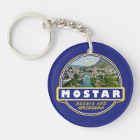 Mostar Bosnie-Herzégovine Voyage Art Emblem