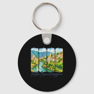 Porte-clés Mostar Bosnie-Herzégovine Voyage Séjour Brushstr