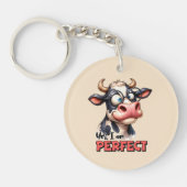 Porte-clés mot de vache drôle (Devant)