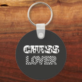 Porte-clés Mot d'échecs blanc Lettres Lover Board Motif (Recto)