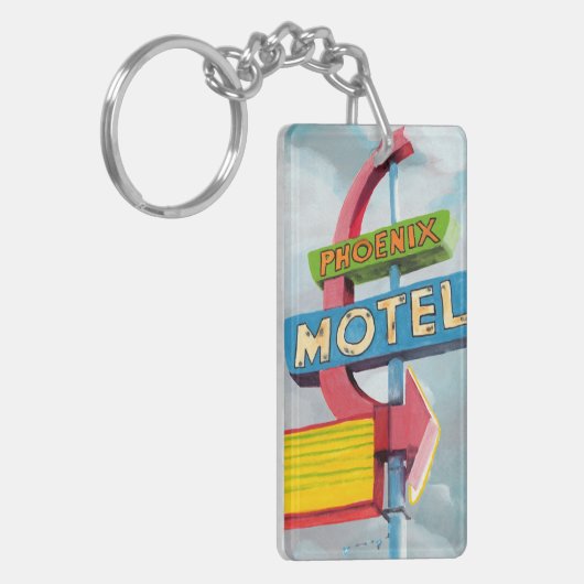 Porte-clés Motel de Phoenix d'aquarelle (Devant gauche)