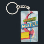 Porte-clés Motel de Phoenix d'aquarelle<br><div class="desc">Artiste de motel de Phoenix d'aquarelle : Naomi McCavitt</div>