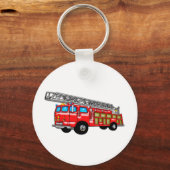 Porte-clés Moteur d'incendie de crochet et d'échelle (Recto)