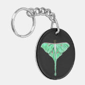Porte-clés Moth lunaire verte illustrée (Devant gauche)