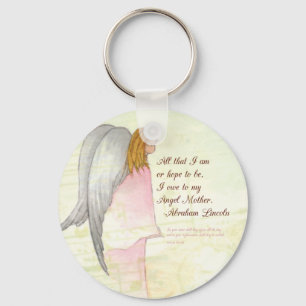 Porte-clés Mother's Day Angel Religious, Round Gift