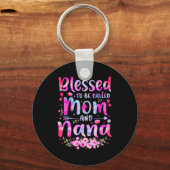 Porte-clés Mother's Day Blessed To Be Called Mom And Nana Flo (Recto)
