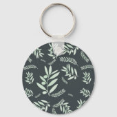 Porte-clés Motif à branche d'olivier naturel (Recto)