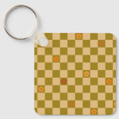 Porte-clés Motif à carreaux Flowe - N° 02 (Recto)