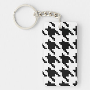 Porte-clés Motif à carreaux Houndstooth 8 bits en pixels