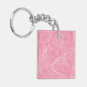 Porte-clés Motif à coeur rose (Devant gauche)