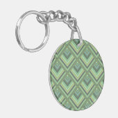 Porte-clés Motif à échelle à rayures vert olive (Devant gauche)