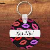Porte-clés Motif à lèvres rouge, rose et pourpre (Recto)