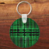 Porte-clés Motif à matrice verte et noire (Recto)