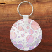 Porte-clés Motif à points rose clair (Recto)