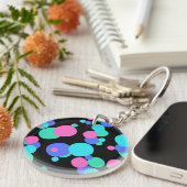 Porte-clés Motif Abstrait bulle (Devant droit)