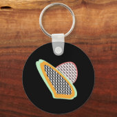 Porte-clés Motif abstrait de papaye et de pitaya (Recto)