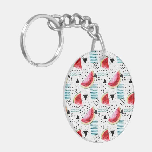 Porte-clés Motif abstrait de pastèque (Devant gauche)