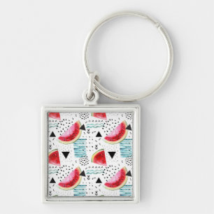 Porte-clés Motif abstrait de pastèque