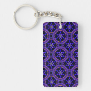 Porte-clés Motif Abstrait Élégant Bohème Moderne Floral #505