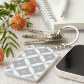 PORTE-CLÉS MOTIF ABSTRAIT EN FORME DE DIAMANT (Devant droit)